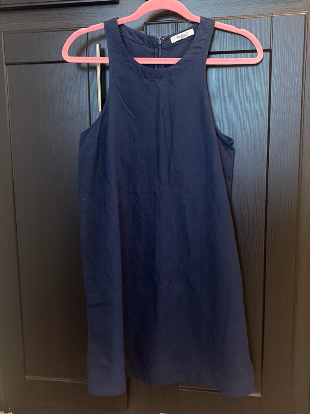 Madewell Navy Sleeveless Midi Shift Dress